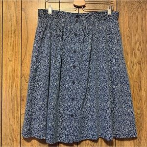 VINTAGE | Button Down Floral Skirt